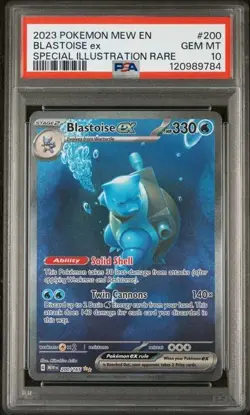 2023 Pokemon Scarlet Violet 151 Blastoise EX SIR #200 PSA 10 - Image 1