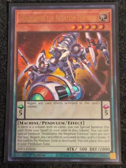 Yugioh Disablaster the Negation Fortress INFO-EN026 Ultra Rare 1st Ed NM - Image 1