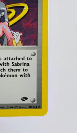 Sabrina 20/132 Gym Challenge Unlimited Holo Rare Pokemon Card  NM - Image 7