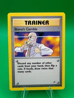 PokÃ©mon TCG Blaine's Gambe Gym Heroes 121/132 Regular Unlimited Card - Image 1