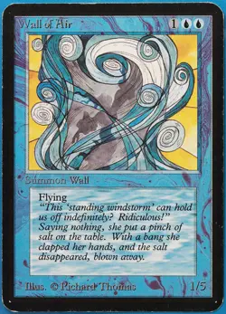Wall of Air Alpha HEAVILY PLD Blue Uncommon MAGIC MTG CARD (ID# 498329) ABUGames - Image 1