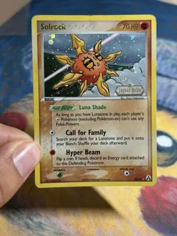Solrock 25/92 Rare Stamped Reverse Foil Holo EX Legend Maker Pokemon Card MP - Image 3