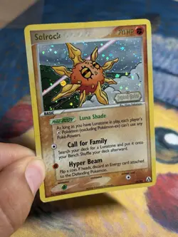 Solrock 25/92 Rare Stamped Reverse Foil Holo EX Legend Maker Pokemon Card MP - Image 4