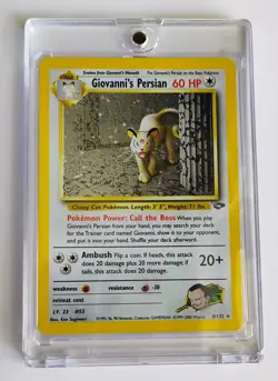 Pokemon TCG Giovanni's Persian 8/132 Gym Challenge Holo NM - Image 1