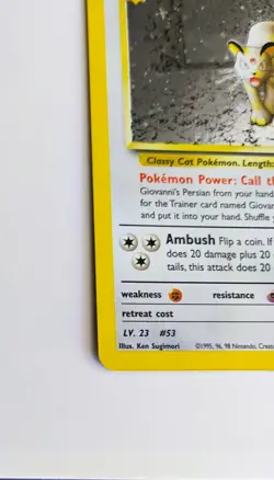 Pokemon TCG Giovanni's Persian 8/132 Gym Challenge Holo NM - Image 8