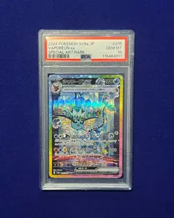 PSA 10 Vaporeon ex #205 Terastal Festival Japanese Pokemon 2024 GEM MINT - Image 1