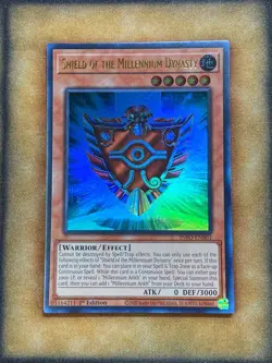 Yugioh Shield of the Millennium Dynasty INFO-EN003 Ultra Rare 1st Ed NM - Image 1