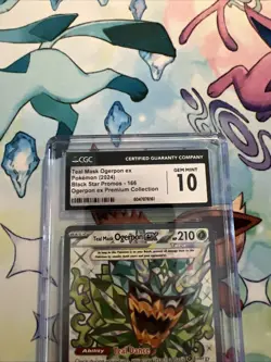 Pokemon Teal Mask Ogerpon EX 166 Black Star Promo CGC 10! - Image 3