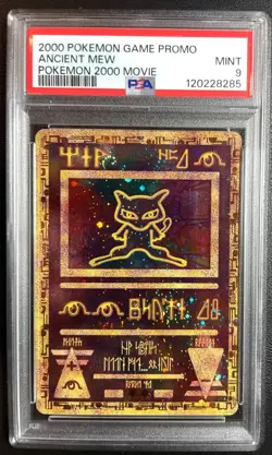 2000 Pokemon Movie Promo Ancient Mew Holo PSA 9 MINT - Image 3