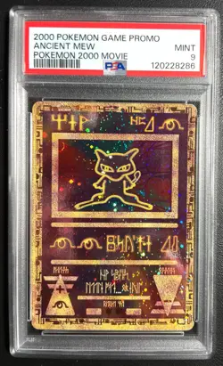 2000 Pokemon Movie Promo Ancient Mew Holo PSA 9 MINT - Image 1