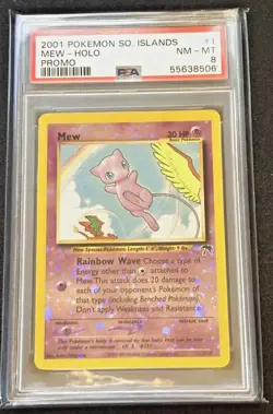 Mew 2001 Pokemon Southern Islands Promo Holo #1 PSA 8 - Image 1