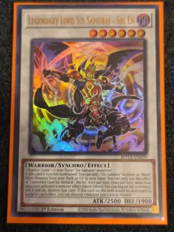 1X NM Legendary Lord Six Samurai - Shi En - ROTA-EN039 - Ultra Rare 1st yugioh - Image 1