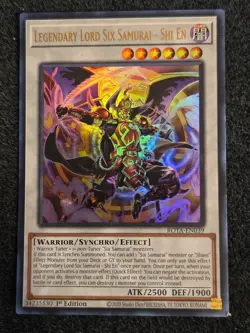 1X NM Legendary Lord Six Samurai - Shi En - ROTA-EN039 - Ultra Rare 1st yugioh - Image 1