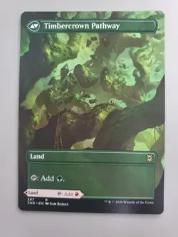 MTG Cragcrown/Timbercrown Pathway Zendikar Rising Borderless Rare  - Image 2