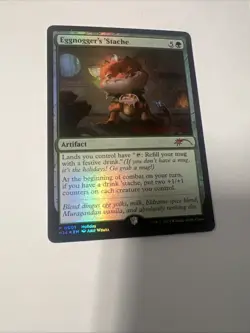MTG Foil Happy Holidays 2024 Promo Eggnogger's Stache (NM) - Image 1