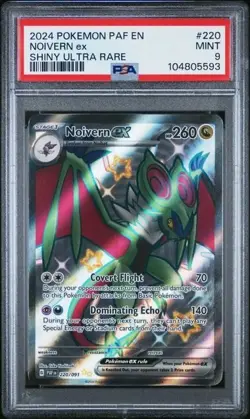 2024 POKEMON PAF EN-PALDEAN FATES SHINY ULTRA RARE #220 NOIVERN EX PSA 9 - Image 1