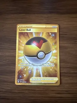 Level Ball Gold Secret Rare 181/163 Battle Styles Pokemon Card - NM - Image 1