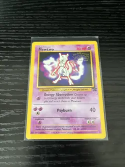 PokÃ©mon TCG Mewtwo 3 Black Star Promo Card WOTC Original Vintage - Image 1