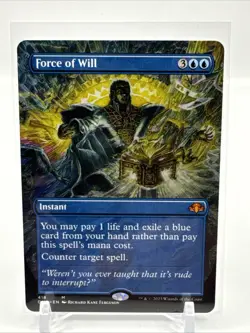 MTG Force of Will Borderless Dominaria Remastered MTG English **US SHIP** - Image 1