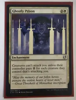Mtg - Ghostly Prison - Commander 2019 (C19) - Uncommon - NM - Image 1