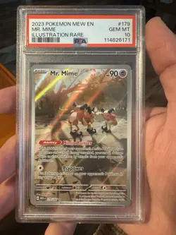 2023 POKEMON MEW EN-151 ILLUSTRATION RARE #179 MR. MIME PSA 10 - Image 1