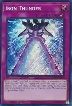 Moderately Played Iron Thunder - PHNI-EN080 - Secret Rare - 1st Edition - YuGiOh - Image 1