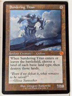 Sundering Titan - Retro Frame - The Brothers' War- Magic the Gathering MTG Nice! - Image 1