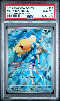 PSA 10 MISTY'S PSYDUCK 2025 POKEMON DRI EN-DESTINED RIVALS ILLUSTRATION RARE - Image 1