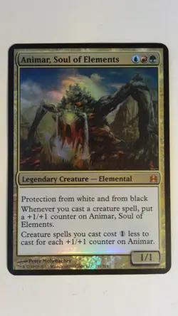 Oversized -Animar, Soul of Elements -  Foil English Mtg Card Magic Commander - Image 1