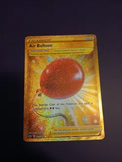 Air Balloon 213/202 Sword & Shield NM Full Art Gold Secret Rare Pokemon Card - Image 1