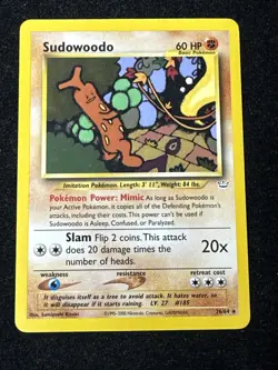 Pokemon Card - Sudowoodo Neo Revelation 26/64 Rare Non Holo 2000 NM/LP - Image 1