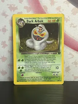 Pokemon TCG Dark Arbok 2/82 Team Rocket Holo Rare Card Vintage WOTC 1999 MP - Image 1