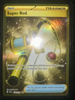 Super Rod 276/193 PokÃ©mon TCG Paldea Evolved Holo Hyper Rare Gold Card - Image 1