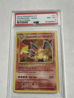 2016 Pokemon XY Charizard Holo Evolutions #11 PSA 8 Near Mint/Mint See Details!  - Image 1