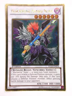 Yugioh / Blackwing Armed Wing / PGLD-EN078 /  Premium Gold /  (LP) / 1st Edition - Image 1