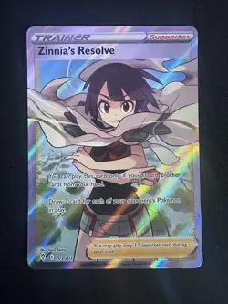 Zinnia's Resolve 203/203 Evolving Skies Full Art Trainer Pokemon TCG Card NM - Image 1