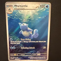 PokÃ©mon TCG Wartortle 171/165 Scarlet & Violet 151 Illustration Rare Holo Card - Image 1