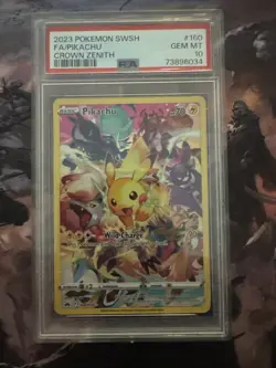 2023 Pokemon Crown Zenith #160 FA/Pikachu TCG Card PSA 10 - Image 1