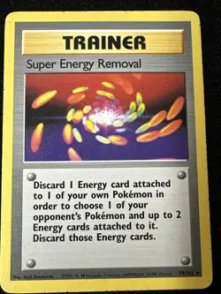 Super Energy Removal 79/102 Base Set Rare Vintage Pokemon Card English LP A4 - Image 1
