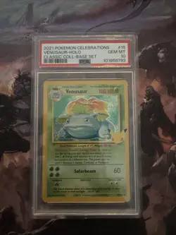 Pokemon Card Venusaur 15/102 Celebrations 25th Anniversary PSA 10 Gem Mint - Image 1