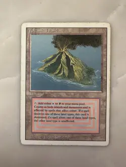 Volcanic Island Revised Edition Dual Land - Magic The Gathering MTG - MP - Image 1
