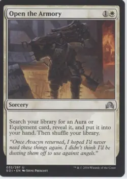 MTG Shadows over Innistrad #32 Open the Armory Lightly played tcg - Image 1