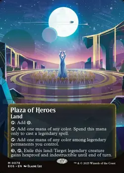 x1 Plaza of Heroes (0078) - Foil - Borderless M MTG Edge of Eternities: Stellar  - Image 1