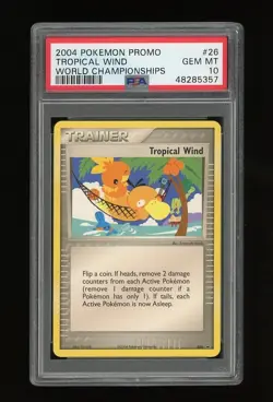 Pokemon PSA 10 GEM MINT 2004 Tropical Wind World Championship Card Black Star 26 - Image 3