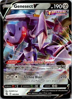 Genesect V - 185/264 - Prize Pack Series Cards - Ultra Rare UR - Pokemon - NM - Image 3