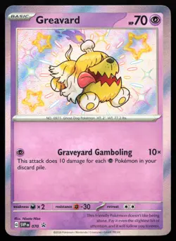 Greavard SVP 070 Scarlet & Violet Black Star Promo Near Mint Pokemon Card - Image 1