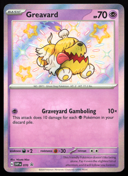 Greavard SVP 070 Scarlet & Violet Black Star Promo Near Mint Pokemon Card - Image 3