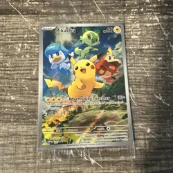 Sealed Pikachu SVP 27 Paldea Evolved Black Star Promo Card Pokemon. Sealed - Image 1