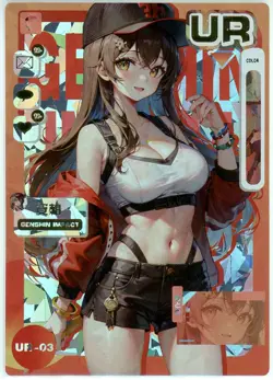 ❤️AMBER - Goddess Story Anime Waifu Doujin Card - LOVE DIARY UR-03 GENSHIN Card - Image 1