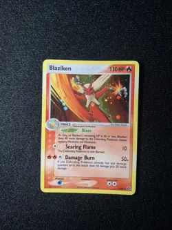 Pokémon TCG Blaziken EX Emerald Holo Rare Card 1/106 LP Condition Vintage - Image 1